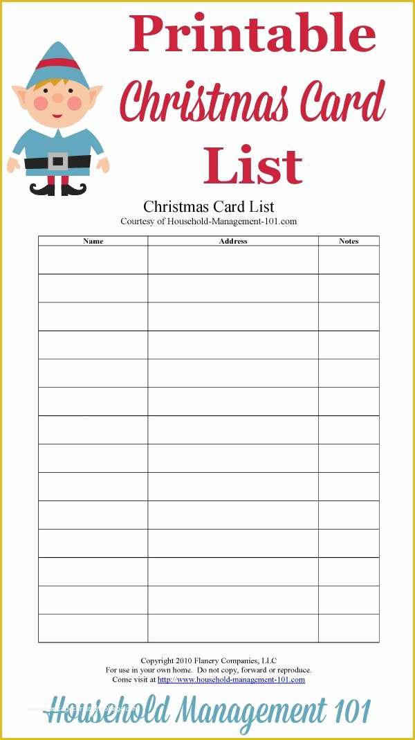 Free Printable Christmas Card Templates Of Christmas Card List Printable Plan who You Ll Send Cards
