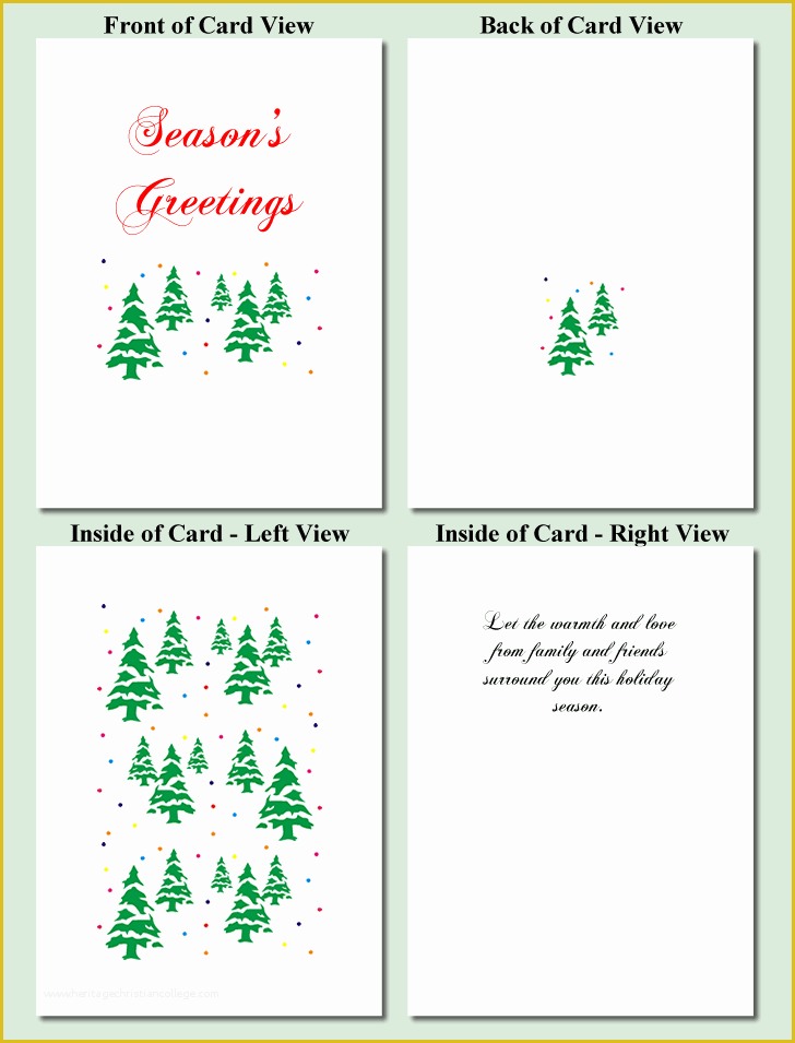 Free Printable Christmas Card Templates Of Trees Design Free Printable Christmas Cards