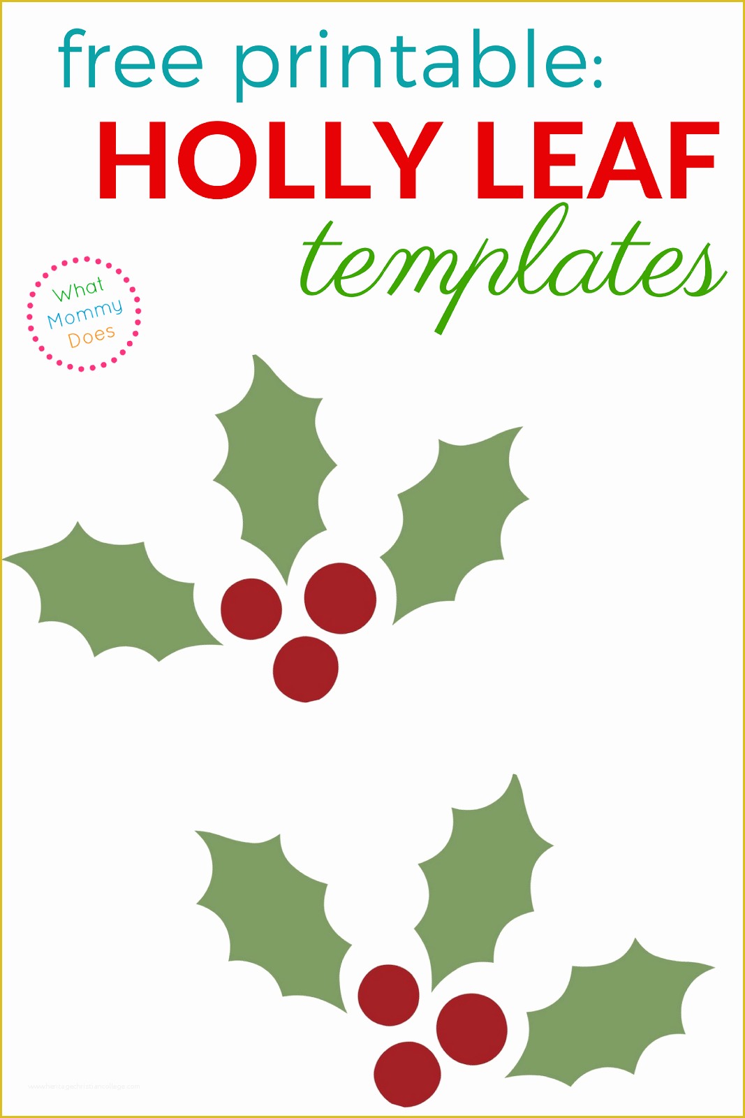 Free Printable Christmas Craft Templates Of Holly Leaf Templates Free 