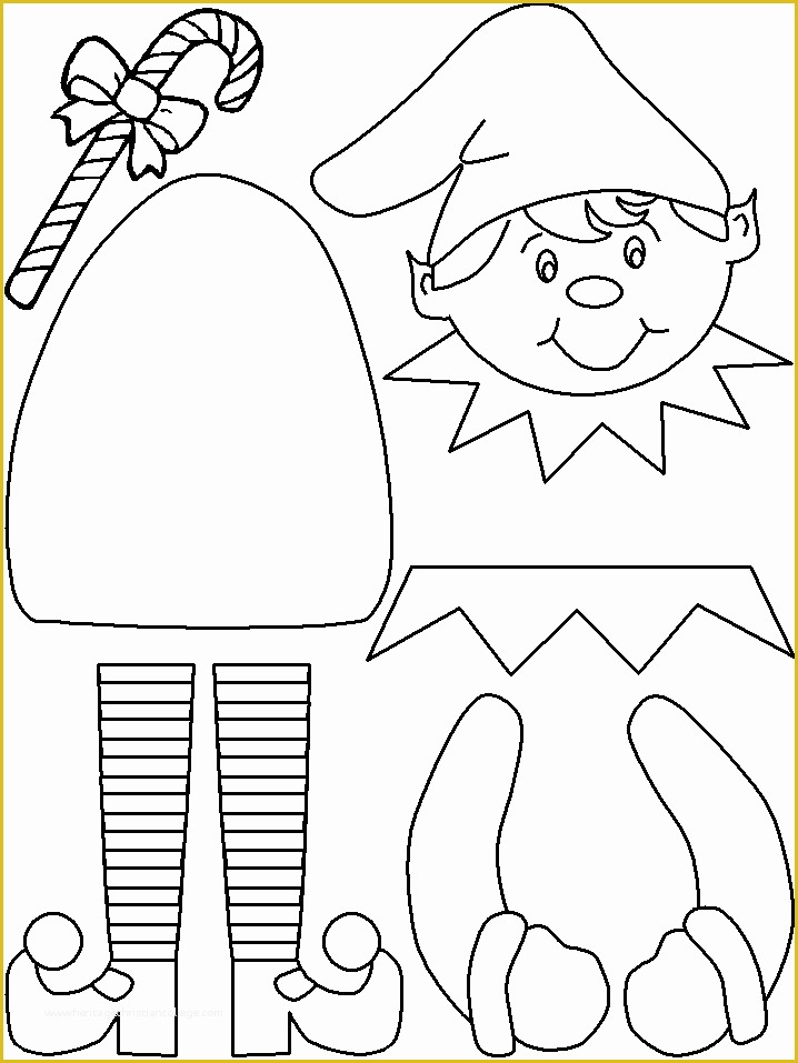 Free Printable Christmas Craft Templates Of Printable Elf Craft Color Cut Glue Lovebugs and