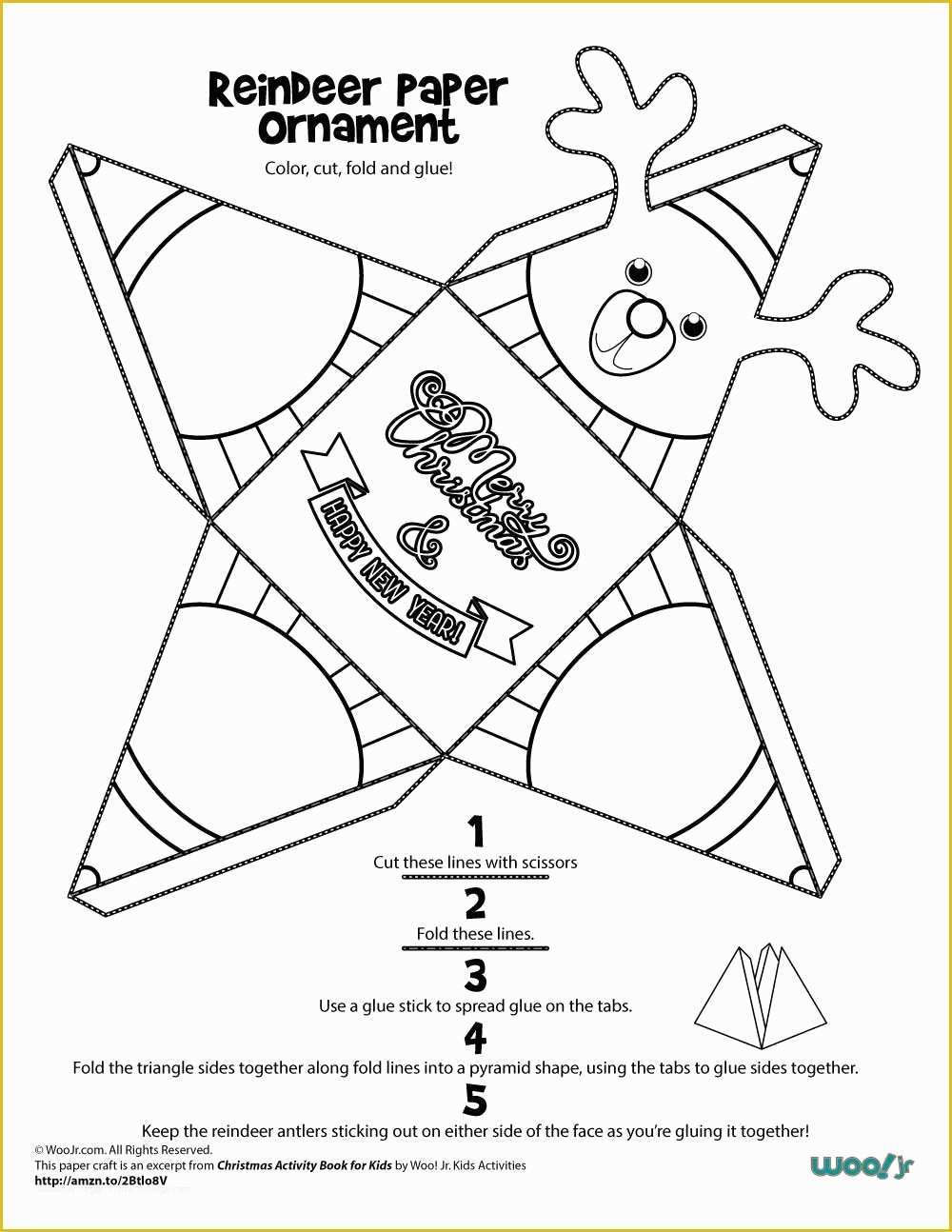 Free Printable Christmas Craft Templates Of Reindeer Paper Craft ornament