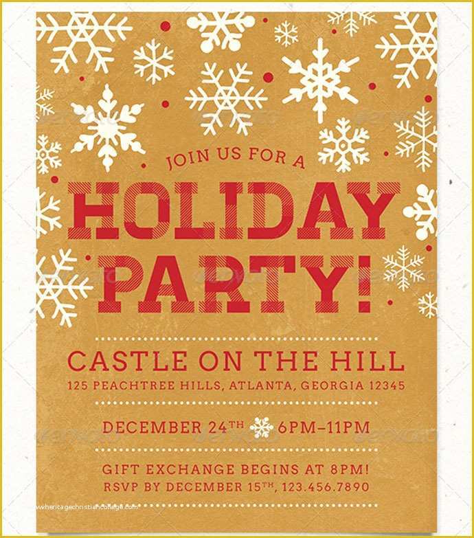 Free Printable Christmas Party Flyer Templates Of 30 Christmas Holiday Psd & Ai Flyer Templates