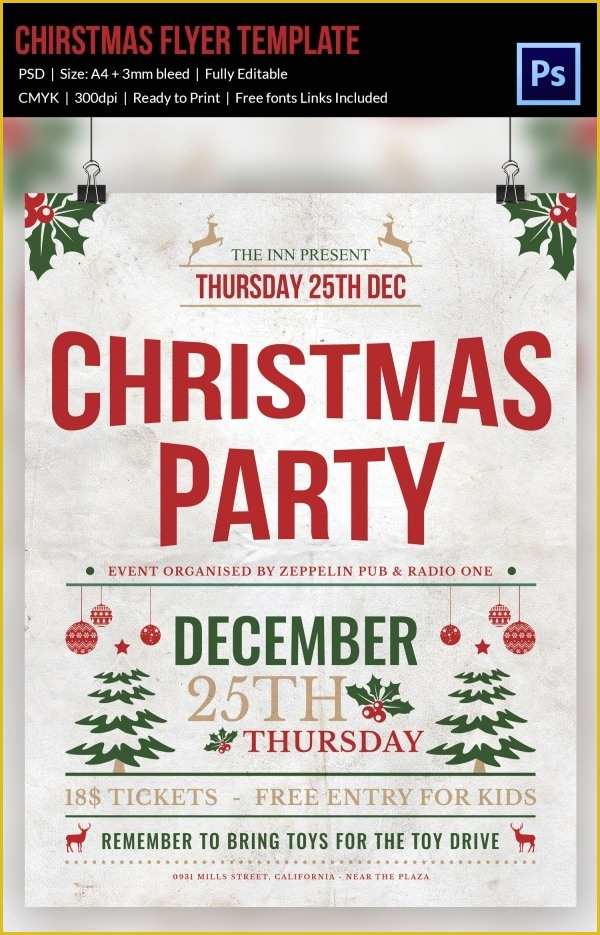 Free Printable Christmas Party Flyer Templates Of 60 Christmas Flyer Templates Free Psd Ai Illustrator