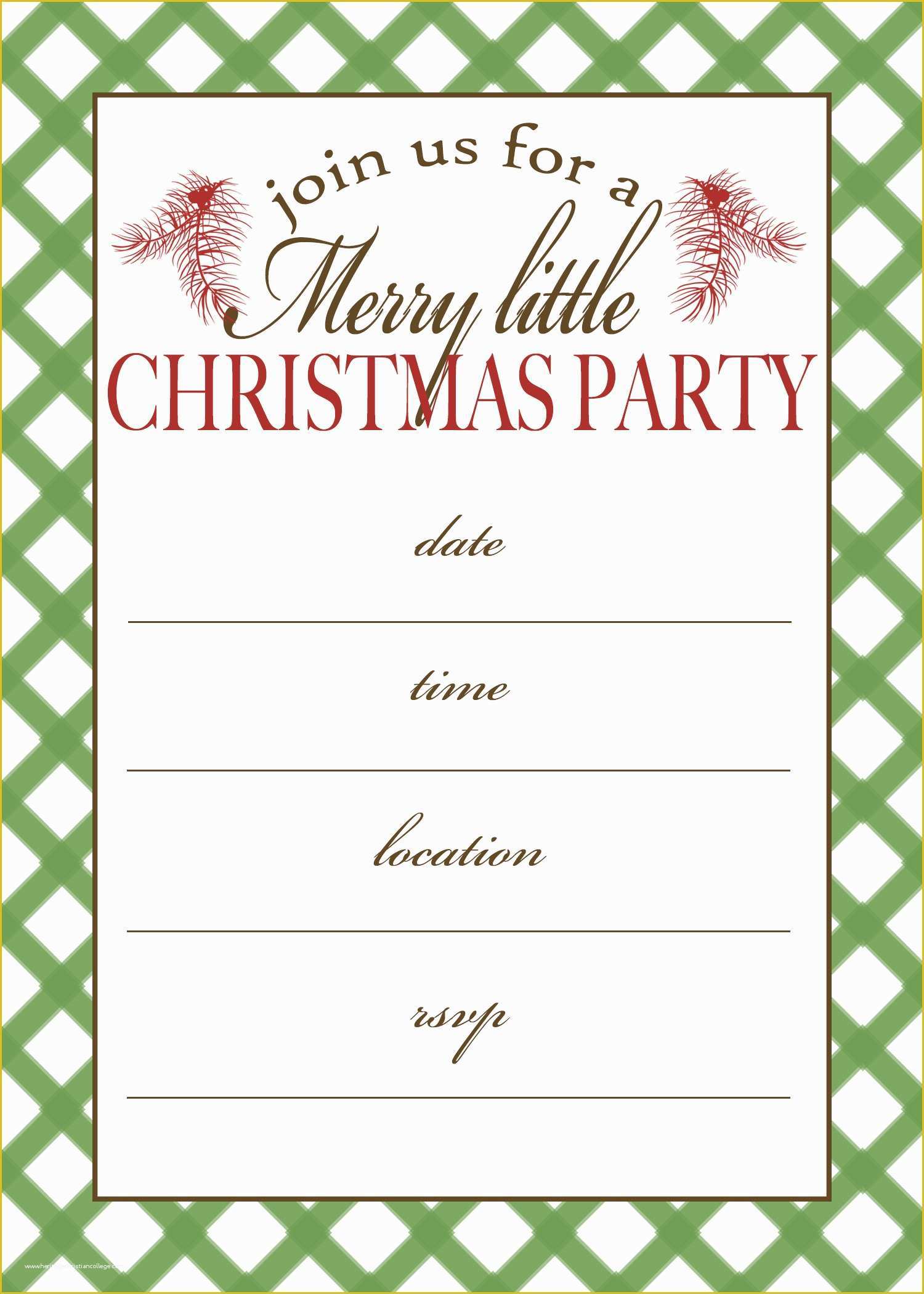 Free Printable Christmas Party Flyer Templates Of 7 Best Of Free Printable Christmas Invitation