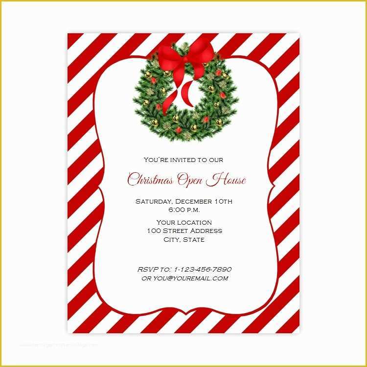 Free Printable Christmas Party Flyer Templates Of Christmas Open House 