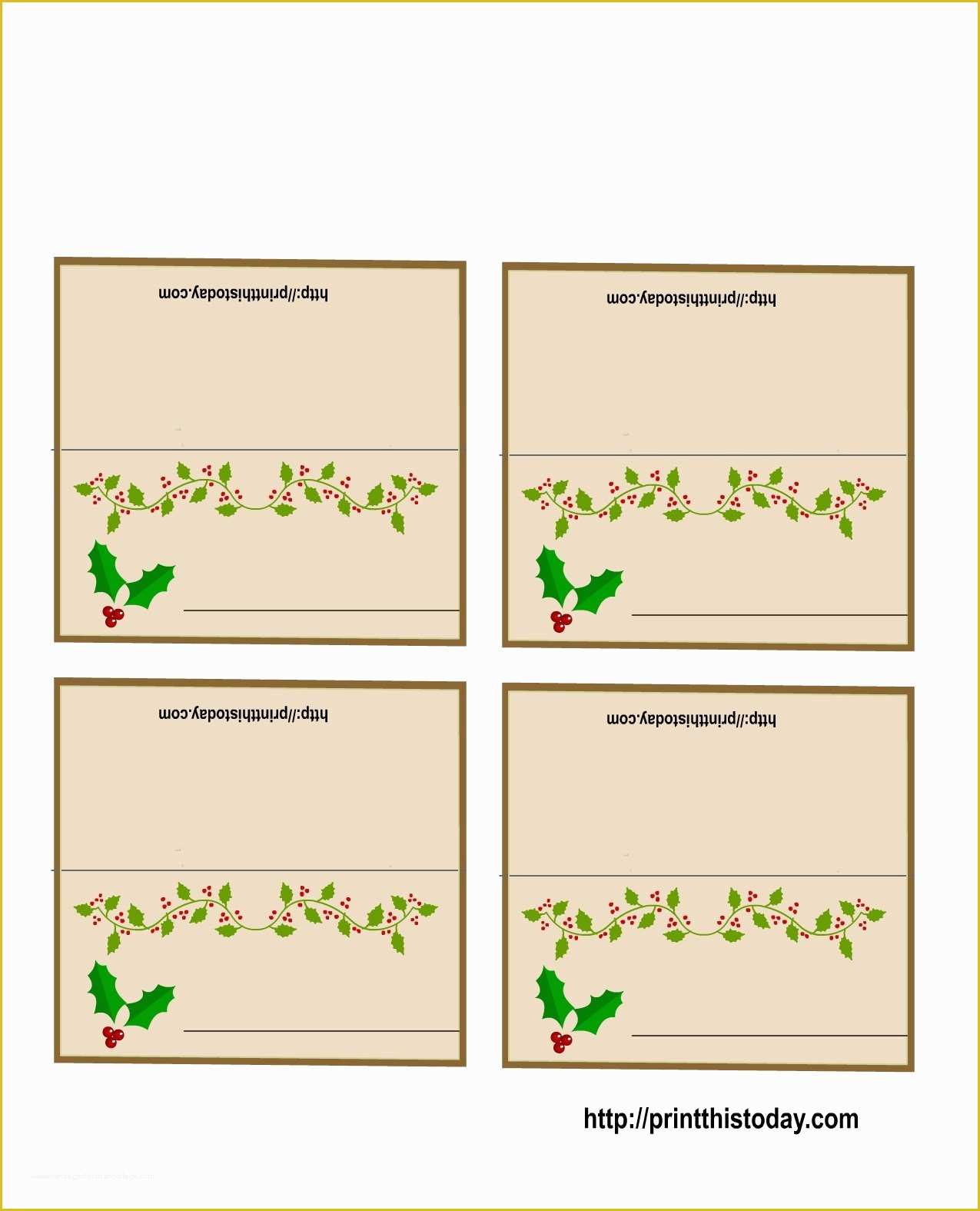 Free Printable Christmas Table Place Cards Template Of 19 Elegant & Fun Printable Place Cards