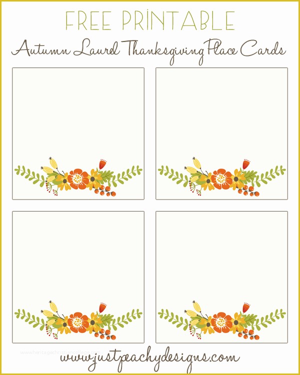 Free Printable Christmas Table Place Cards Template Of 6 Best Of Free Printable Thanksgiving Placecards