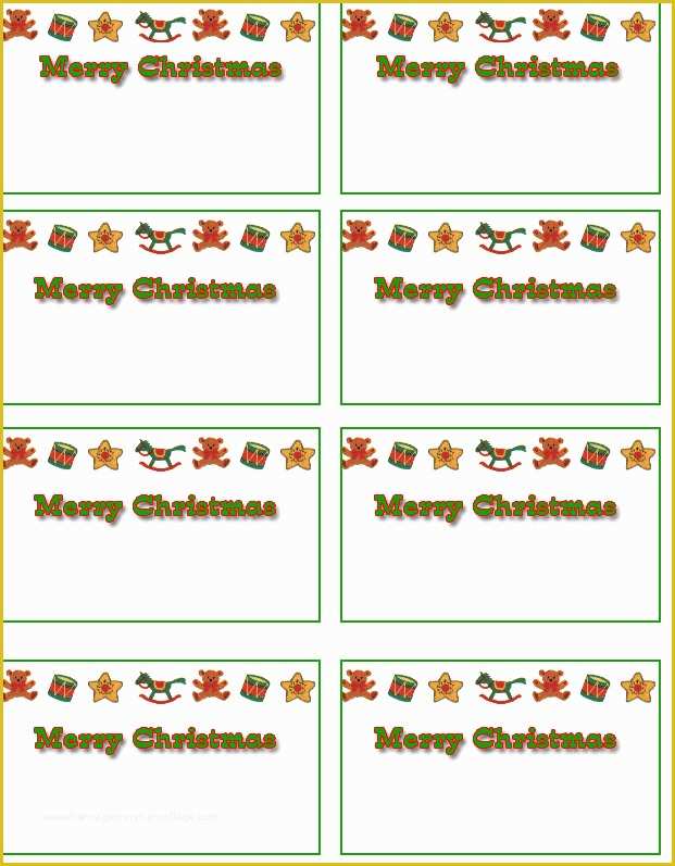 Free Printable Christmas Table Place Cards Template Of 9 Best Of Printable Christmas Name Cards Free