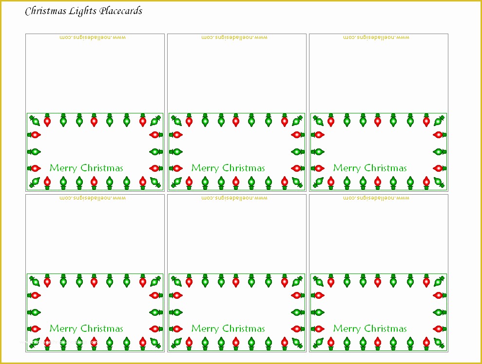 Free Printable Christmas Table Place Cards Template Of 9 Best Of Printable Christmas Name Cards Free