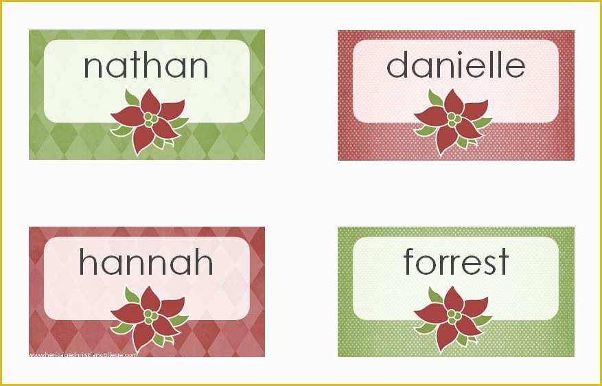 Free Printable Christmas Table Place Cards Template Of Christmas Dinner Place Cards