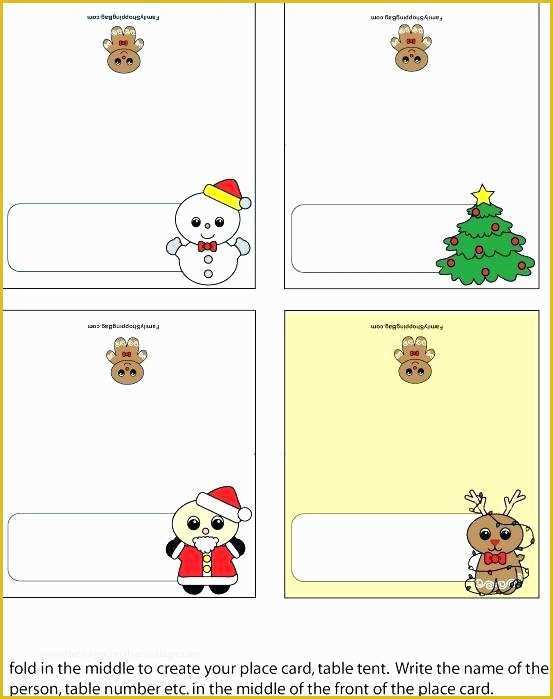 Free Printable Christmas Table Place Cards Template Of Christmas Table Name Cards Template – Washofo