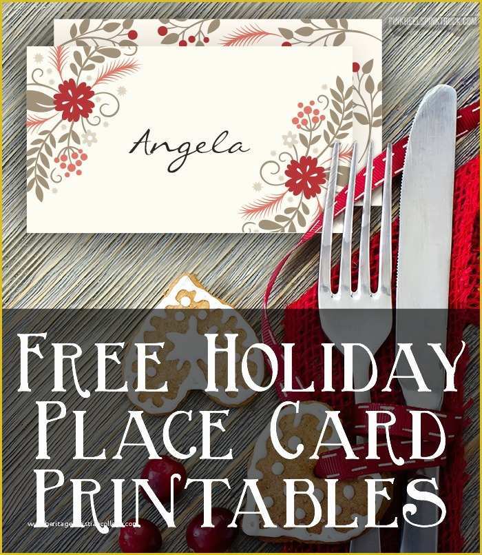 Free Printable Christmas Table Place Cards Template Of Craft Free Printable Holiday Place Cards • Taylor Bradford