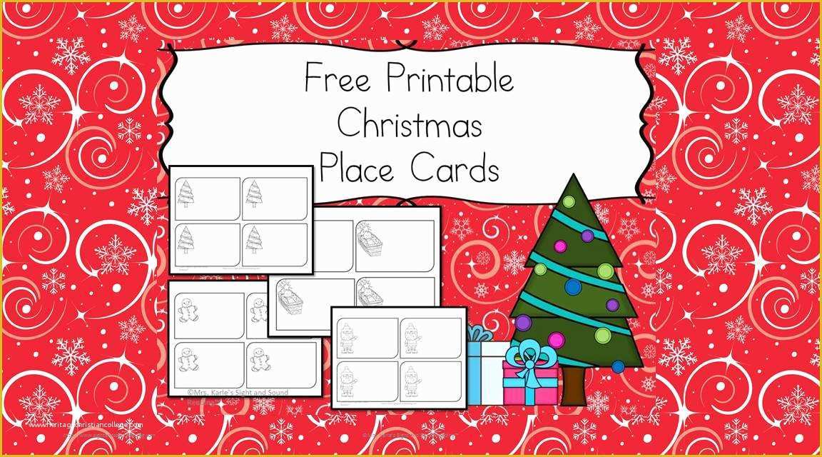 Free Printable Christmas Table Place Cards Template Of Free Printable Christmas Place Cards Have the Kids Help