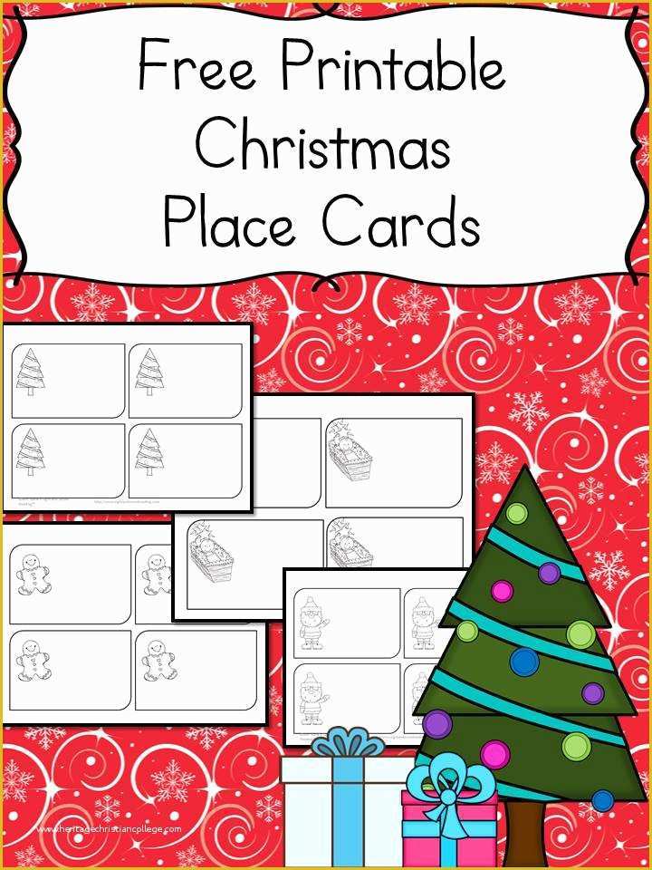 Free Printable Christmas Table Place Cards Template Of Free Printable Christmas Place Cards – Have the Kids Help