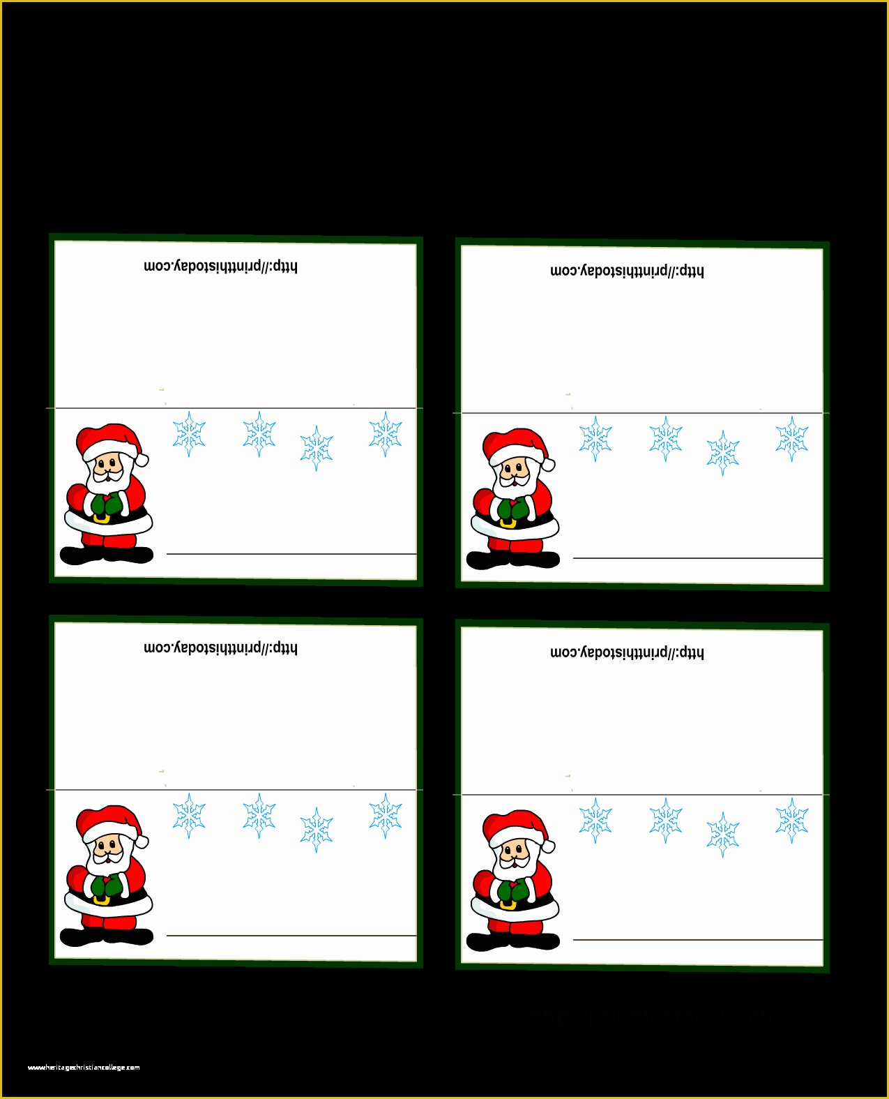 Free Printable Christmas Table Place Cards Template Of Free Printable Christmas Place Cards