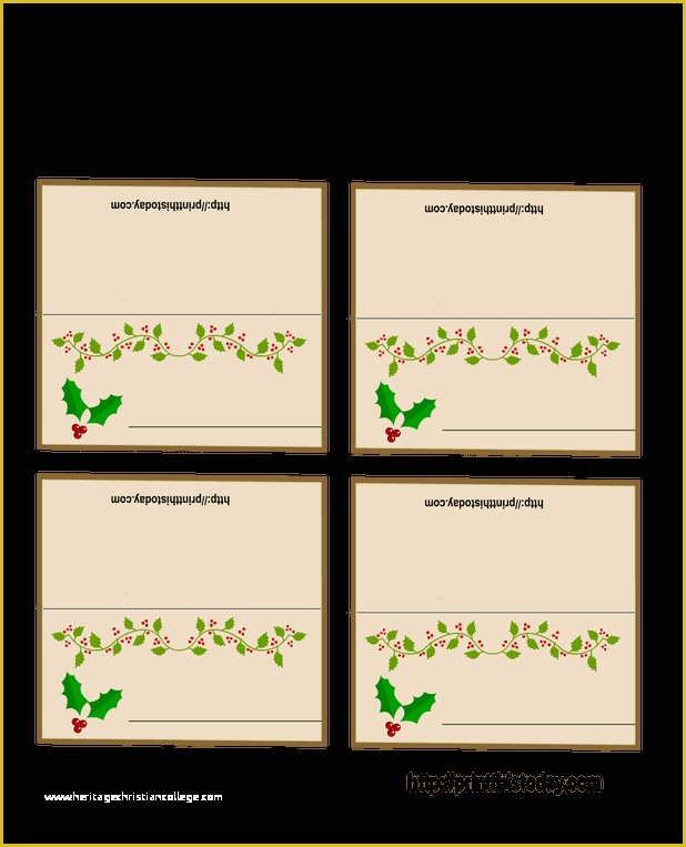Free Printable Christmas Table Place Cards Template Of Free Printable Christmas Table Place Cards Template