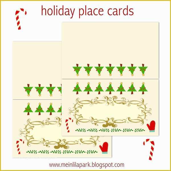 Free Printable Christmas Table Place Cards Template Of Free Printable Holiday Place Cards Ausdruckbare