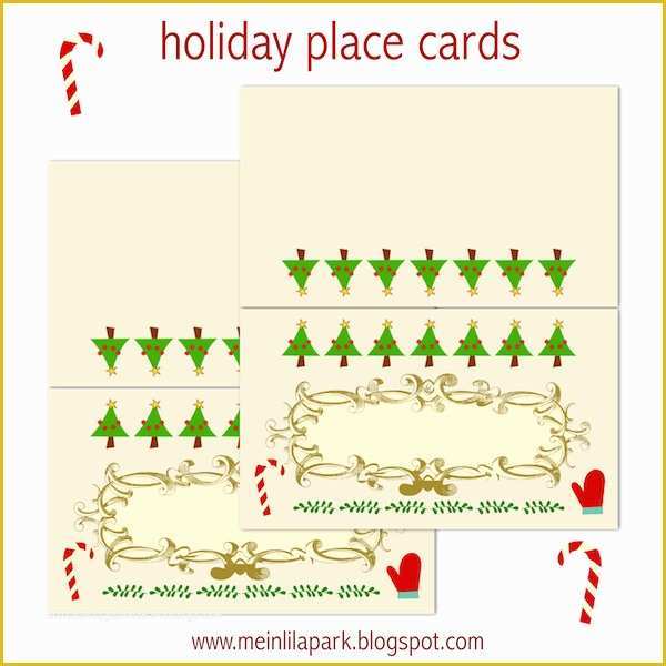 Free Printable Christmas Table Place Cards Template Of Free Printable Holiday Place Cards Ausdruckbare