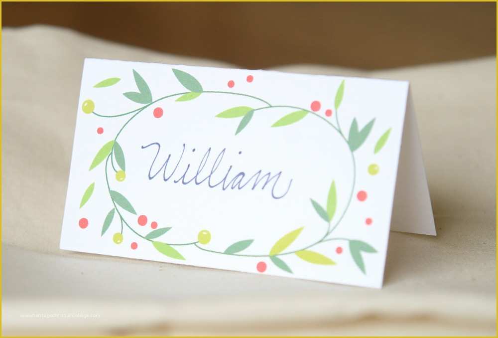 Free Printable Christmas Table Place Cards Template Of Lemon Squeezy Day 12 Place Cards