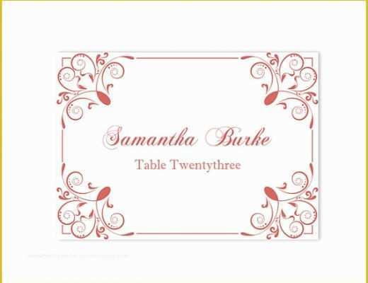 Free Printable Christmas Table Place Cards Template Of Place Cards Wedding Place Card Template Diy Editable