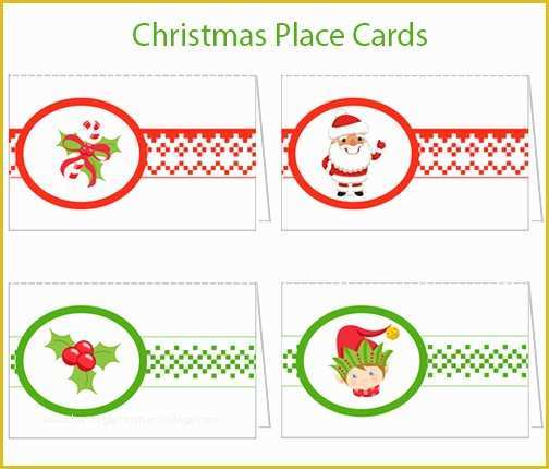 Free Printable Christmas Table Place Cards Template Of Printable Christmas Place Cards