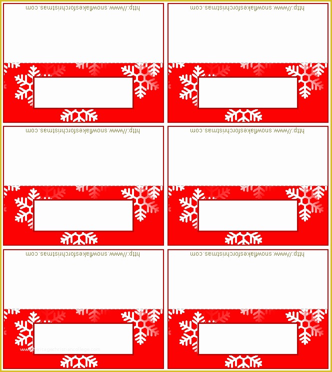 Free Printable Christmas Table Place Cards Template Of Printable Place Card Templates