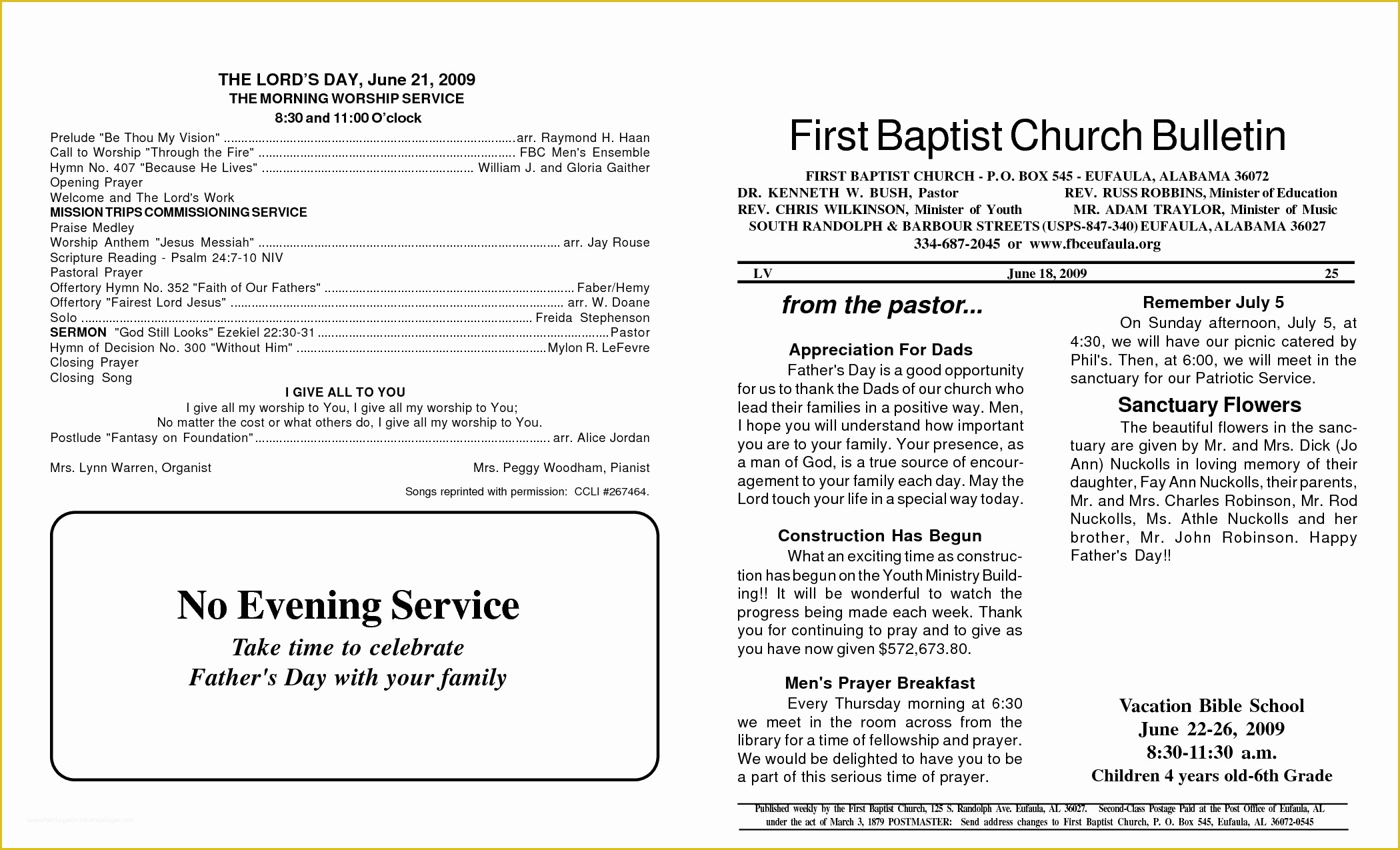 Free Printable Church Program Template Of 8 Best Of Church Bulletin Templates Free Printable