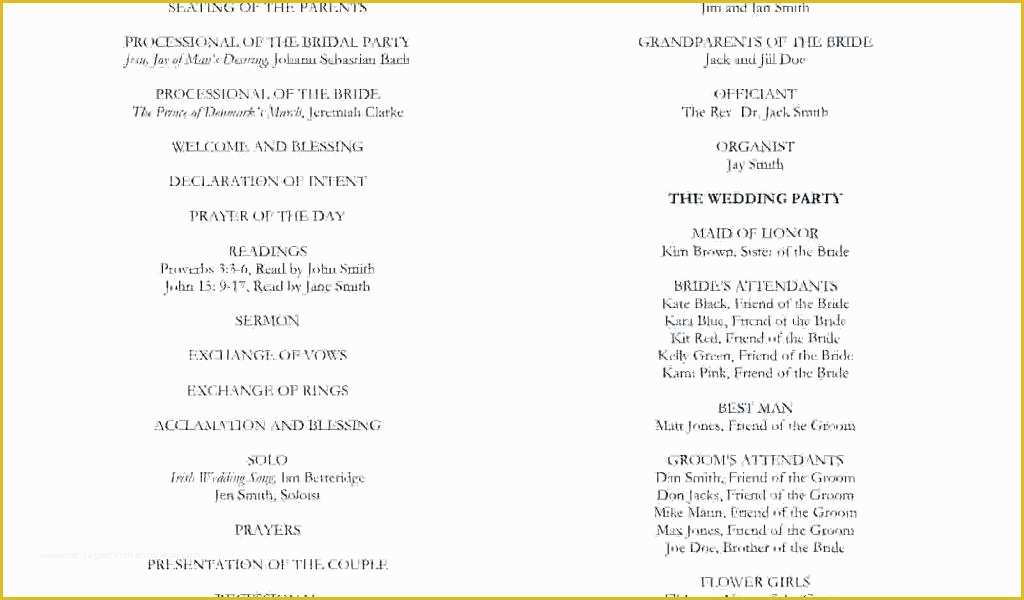 Free Printable Church Program Template Of Blank Wedding Program Templates Via Church Banquet