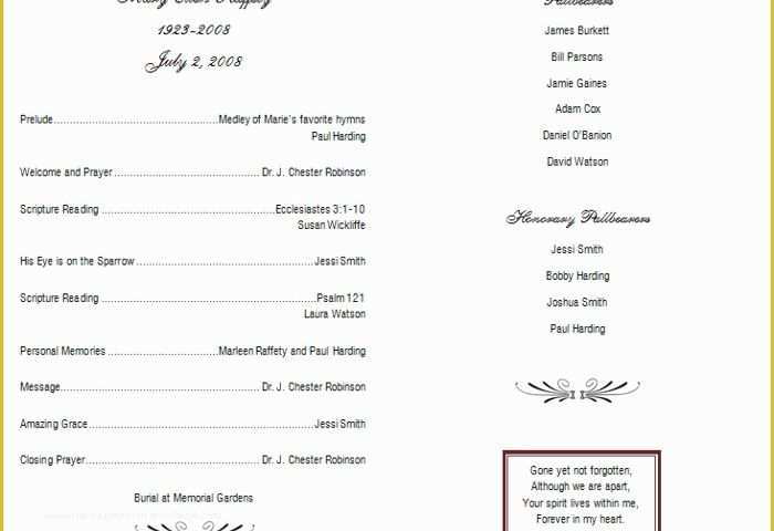 Free Printable Church Program Template Of Church Program Template