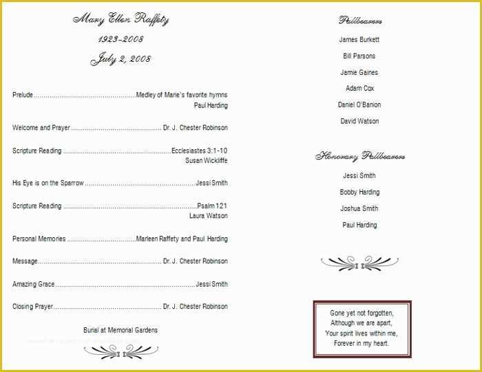 Church Wedding Program Templates