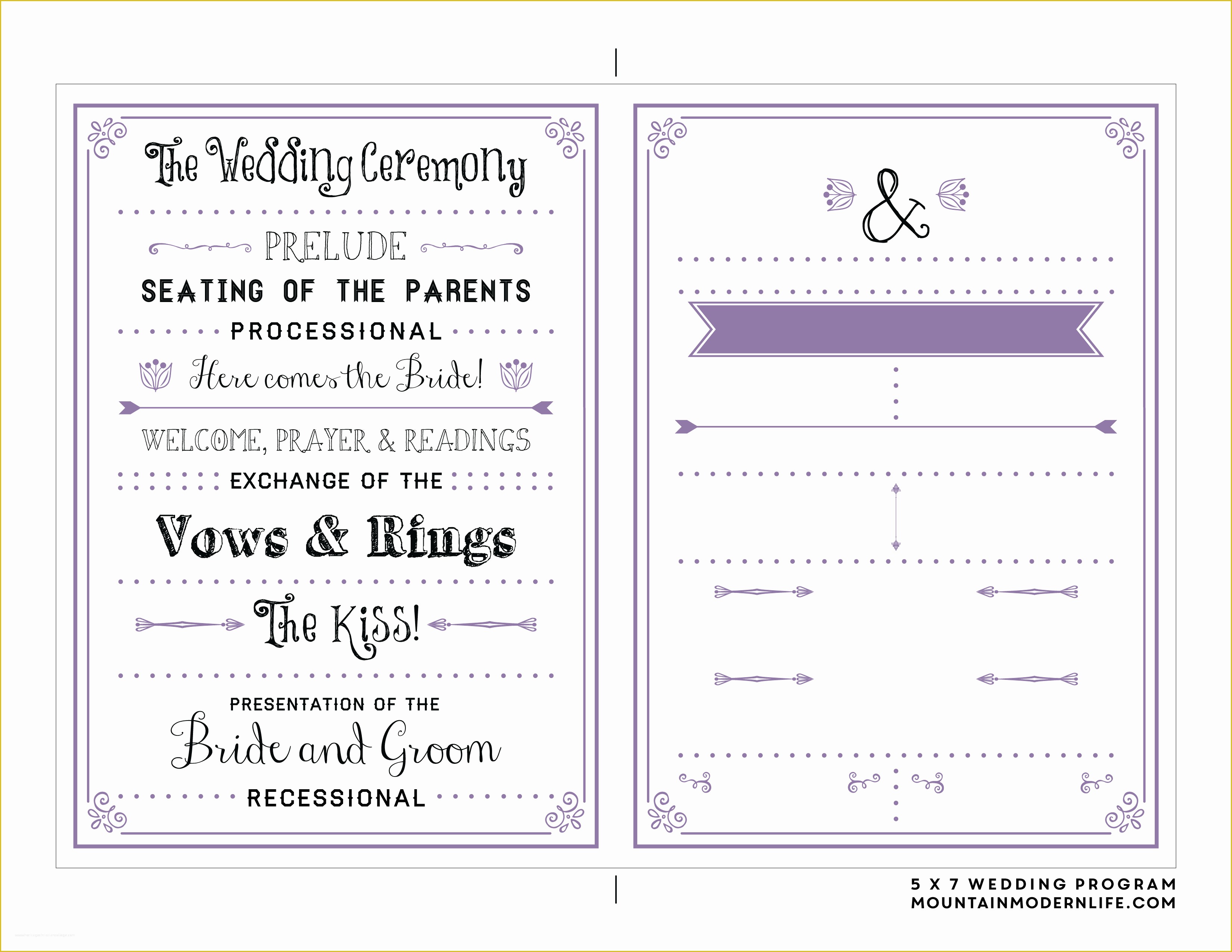 Free Printable Church Program Template Of Free Printable Wedding Program