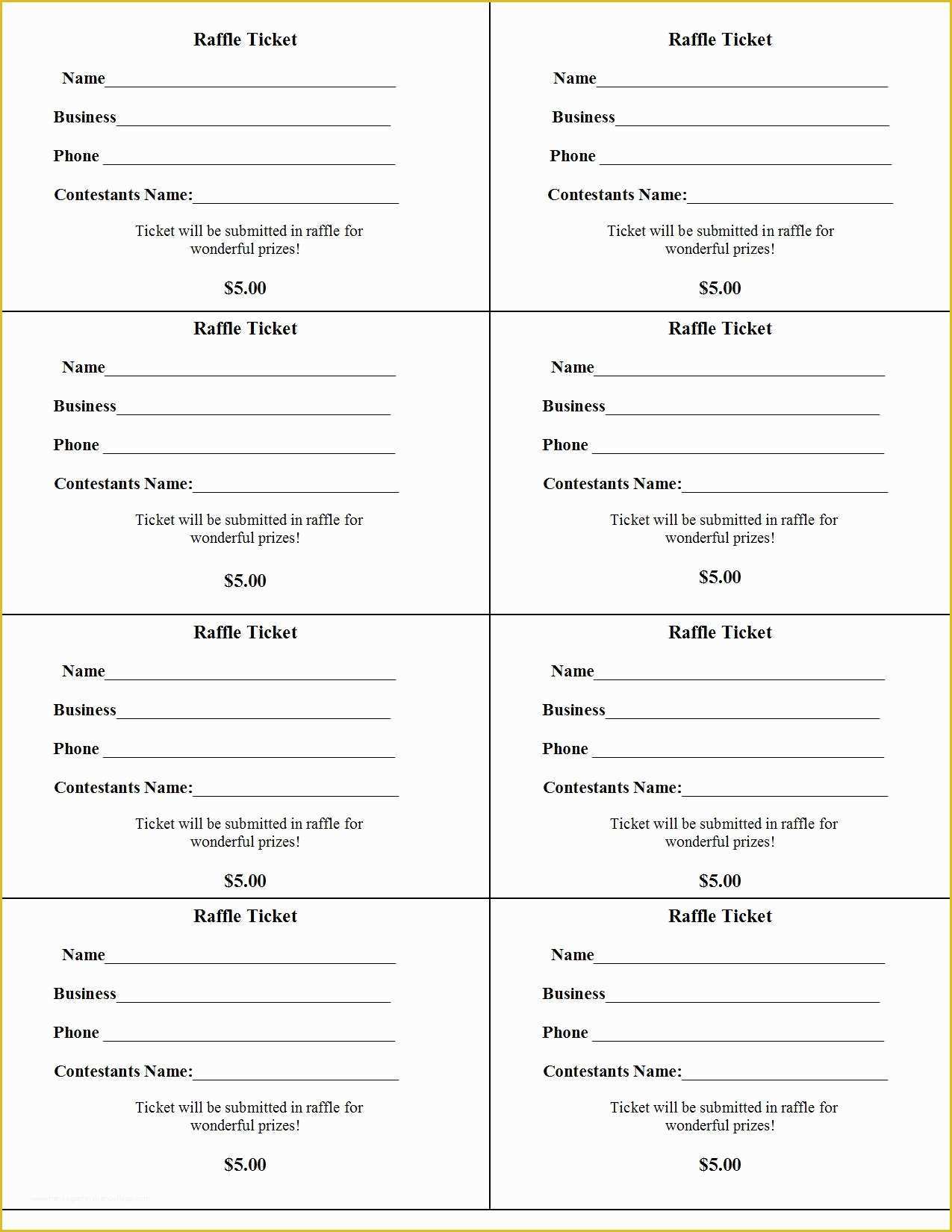 Free Printable Contest Entry form Template Of 11 Best S Of Printable Door Prize Drawing Slips
