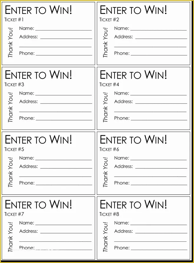 Free Printable Contest Entry form Template Of 20 Free Raffle Ticket Templates with Automate Ticket