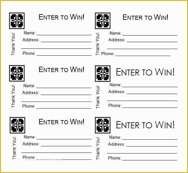Free Printable Contest Entry form Template Of 23 Raffle Ticket Templates – Pdf Psd Word Indesign