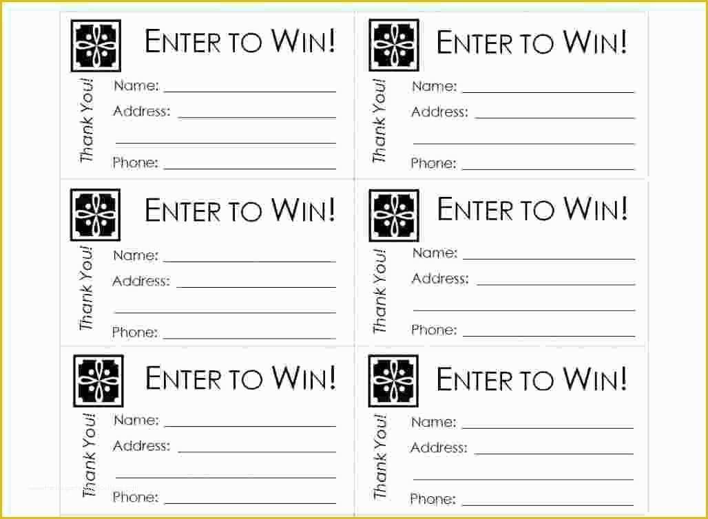 Free Printable Contest Entry form Template Of 3 Printable Raffle Ticket Template