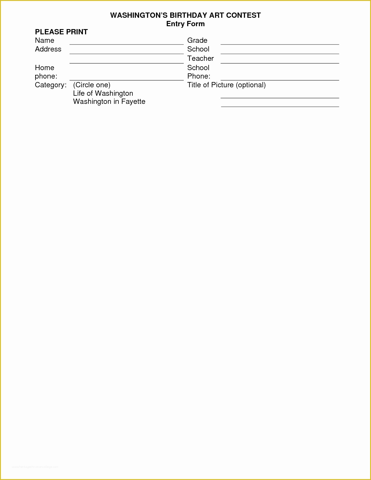 Free Printable Contest Entry Form Template Of 9 Best Of Contest Entry