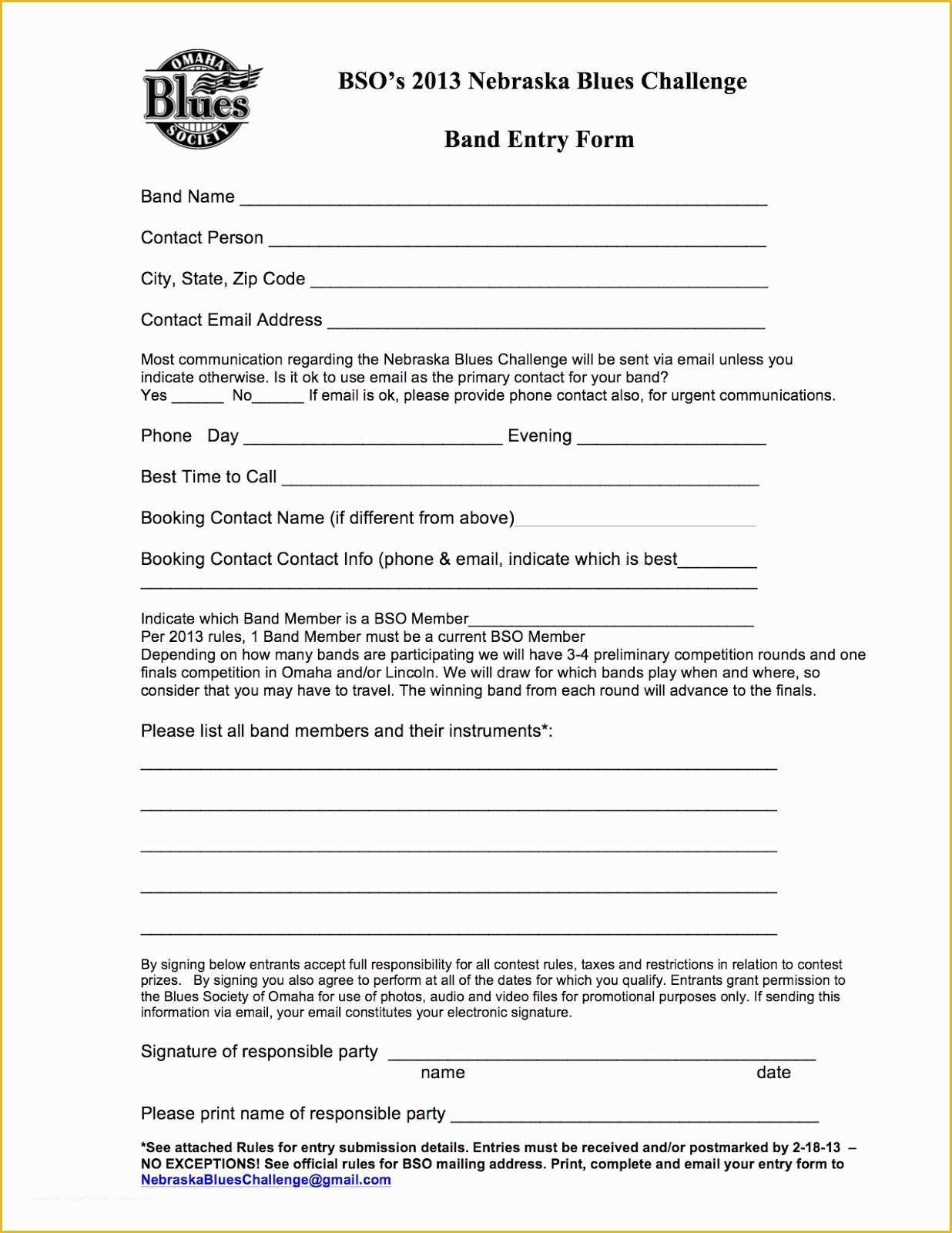 Free Printable Contest Entry form Template Of Contest Rules Template Gallery Template Design Ideas