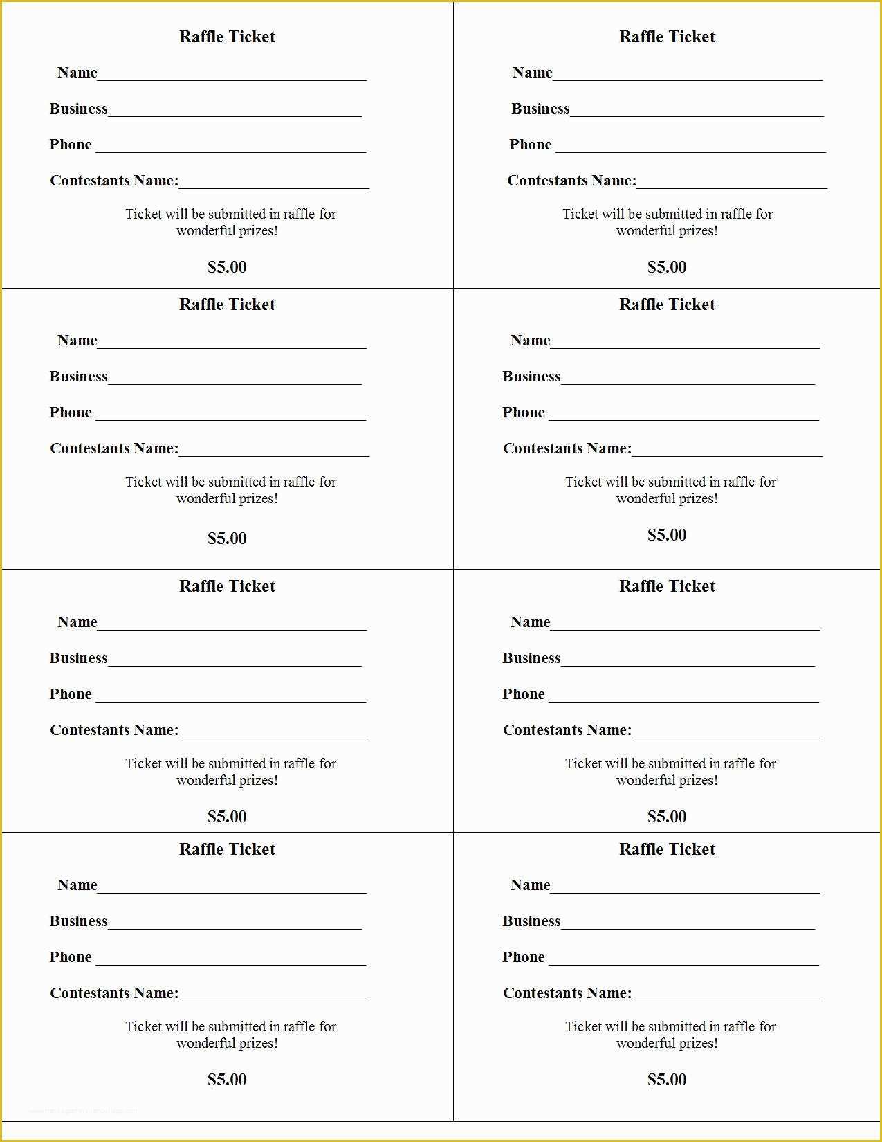 Free Printable Contest Entry form Template Of Drawing Entry form Template 6 Best Drawing Entry