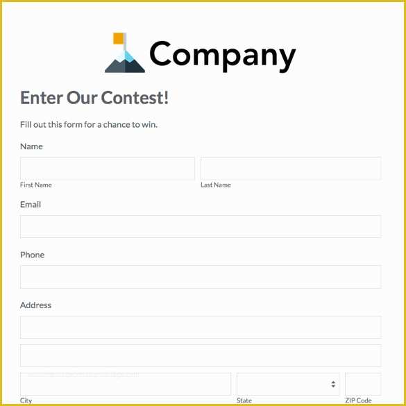 Free Printable Contest Entry Form Template Of 9 Best Of Contest Entry 