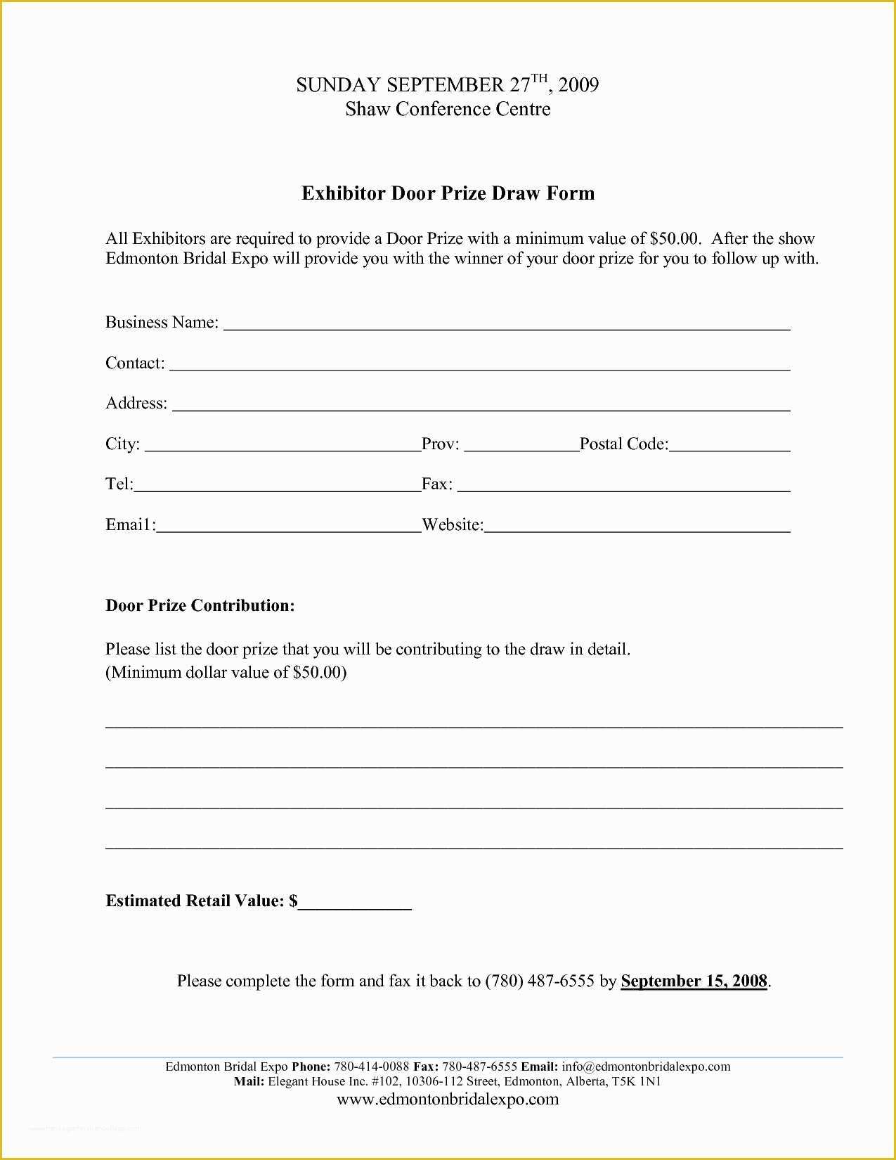 Free Printable Contest Entry form Template Of Free Printable Contest Entry form Template Fresh 27