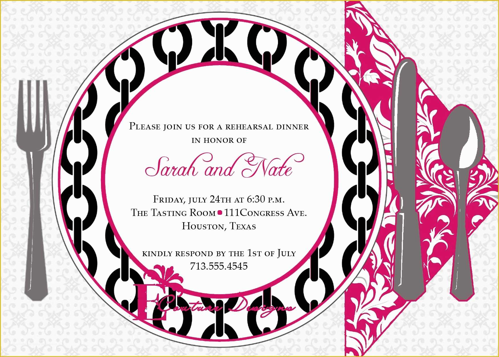 Free Printable Dinner Party Invitations Templates Of 8 Best Of Dinner 