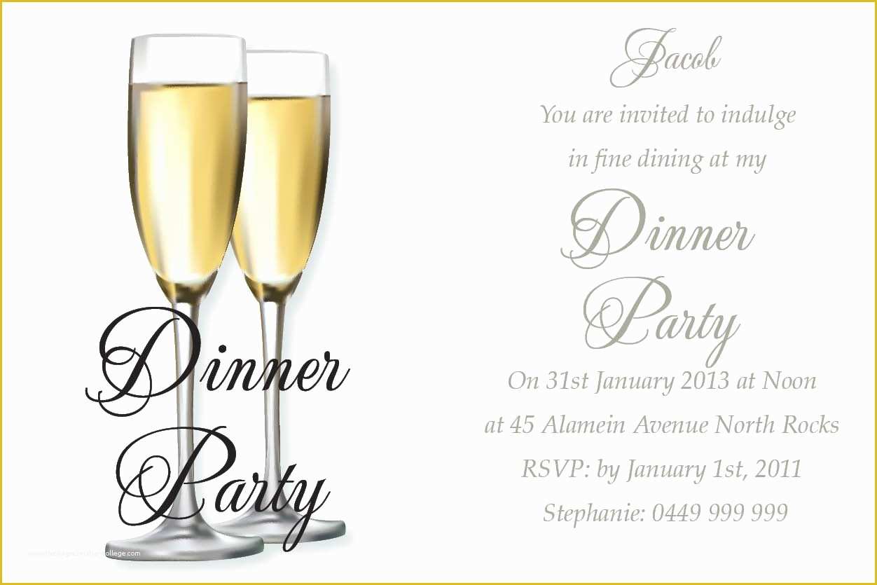 Free Printable Dinner Party Invitations Templates Of Birthday Dinner Invitation Wording Ideas – Bagvania Free