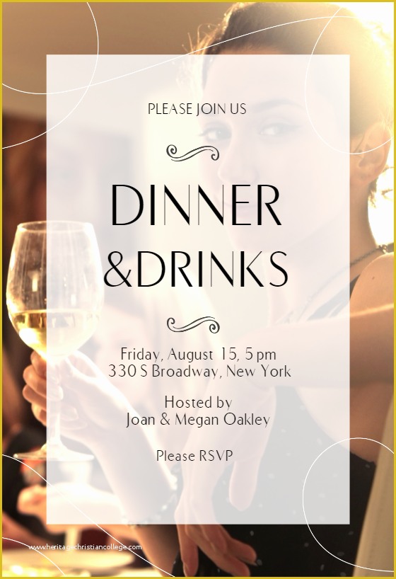 Free Printable Dinner Party Invitations Templates Of Classic Dinner Free Dinner Party Invitation Template