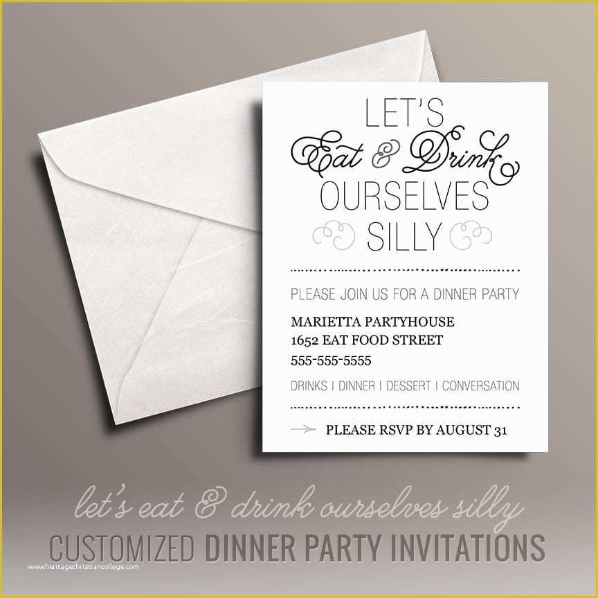 Free Printable Dinner Party Invitations Templates Of Free Printable Dinner Party Invitation