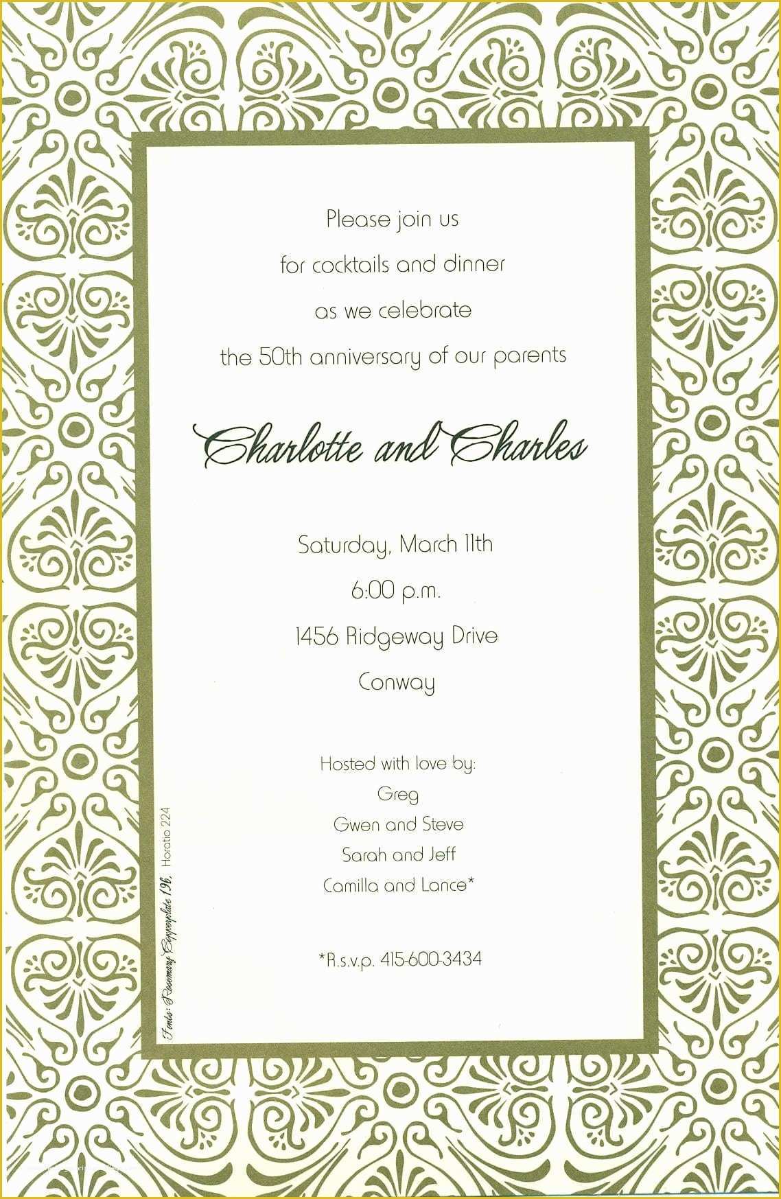 Free Printable Dinner Party Invitations Templates Of Free Printable 