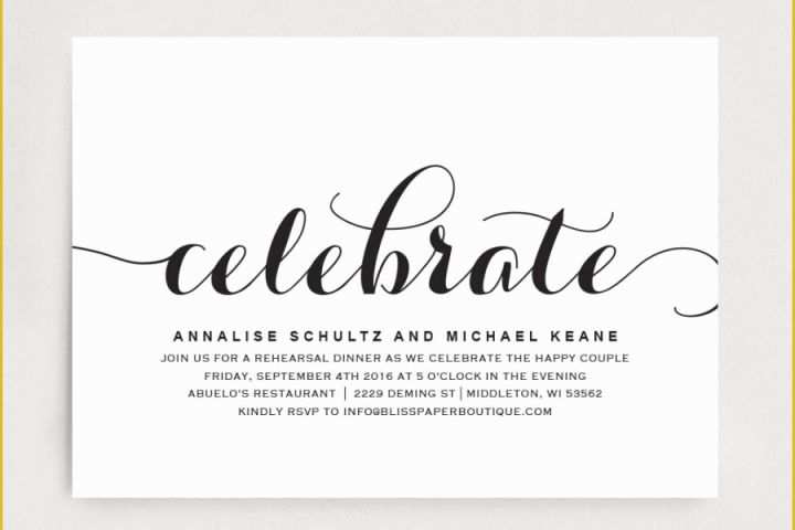 Free Printable Dinner Party Invitations Templates Of Wedding Rehearsal Dinner Invitation Editable Printable