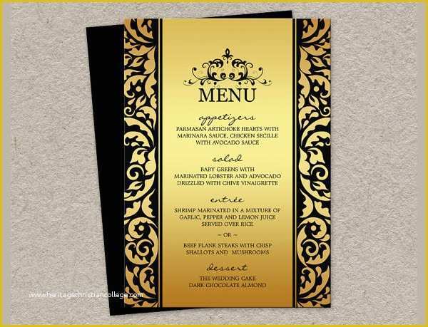 Free Printable Dinner Party Menu Template Of 24 Dinner Party Menus