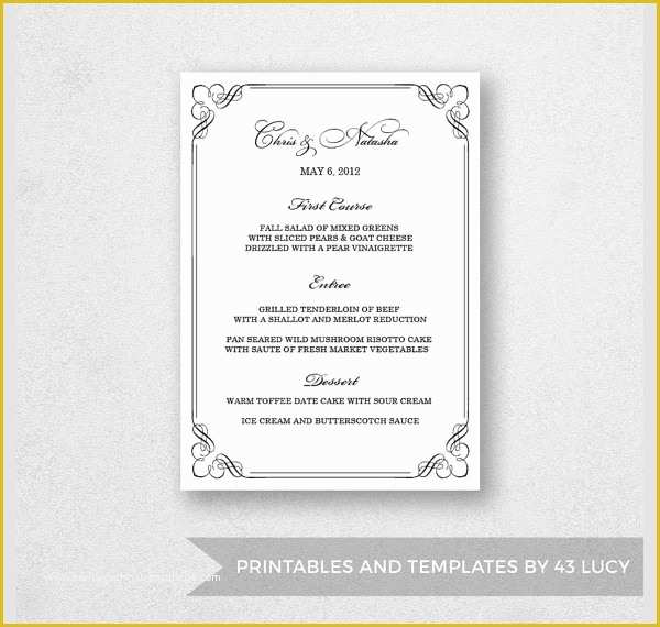 Free Printable Dinner Party Menu Template Of 24 Dinner Party Menus