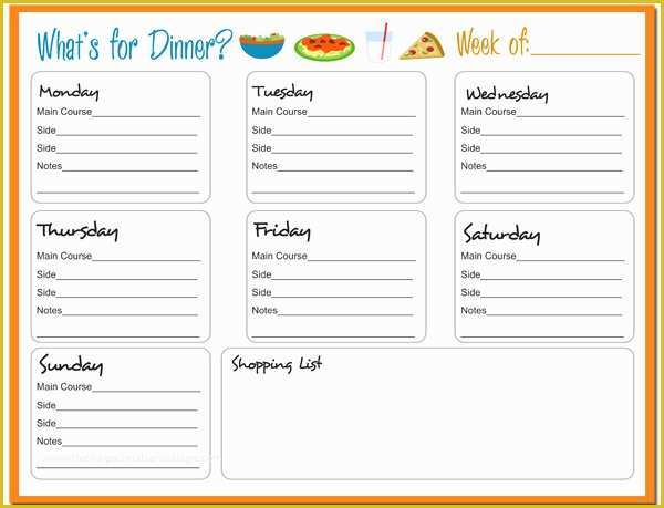 Free Printable Dinner Party Menu Template Of 6 Best Of Printable Monthly Menu Sheets Free