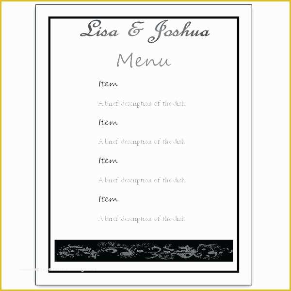 Free Printable Dinner Party Menu Template Of Printable Dinner Party Menu Template Blank Printable Free